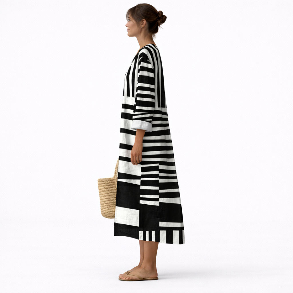 Vestido estampado gráfico Bianca