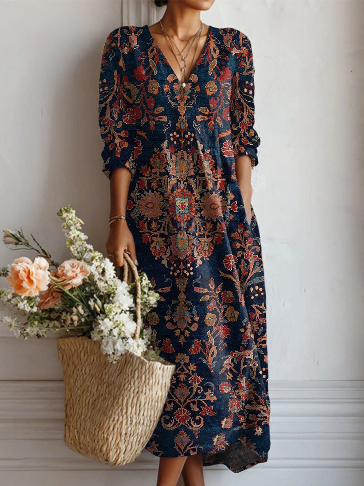 Vestido largo bohemio Perla
