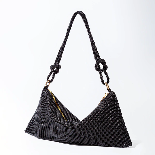 Bolso de pedrería Lisa - Negro