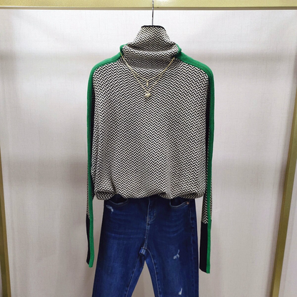 Jersey de cuello alto Jess - Verde