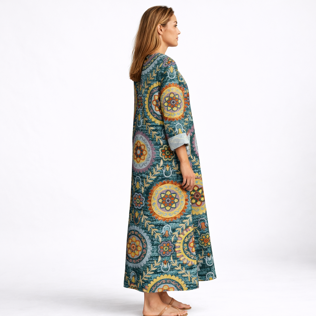 Vestido midi geométrico Elia