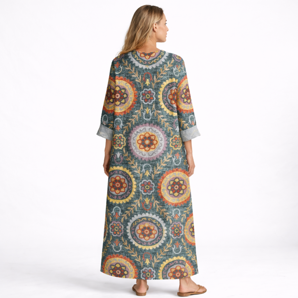 Vestido midi geométrico Elia