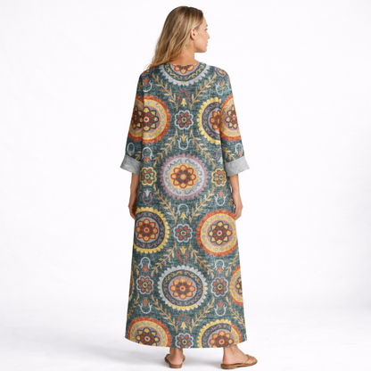 Vestido midi geométrico Elia