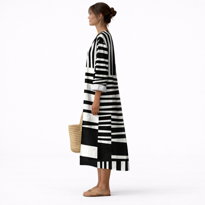 Vestido estampado gráfico Bianca