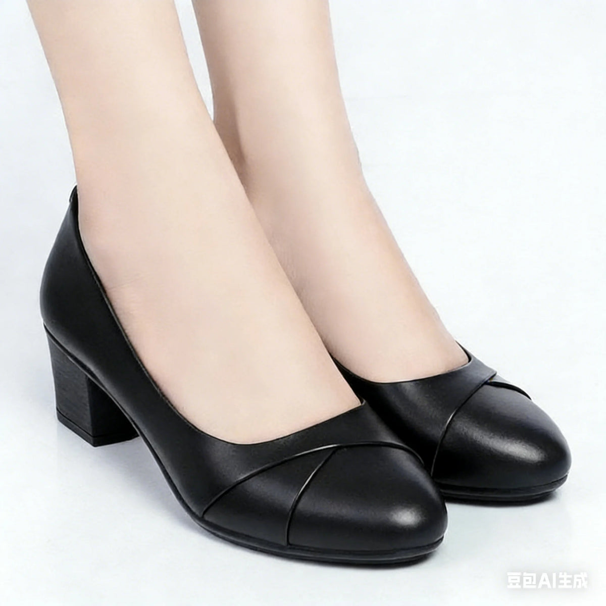 Zapatos de salón Clara en negro, con marca de agua (antigua)