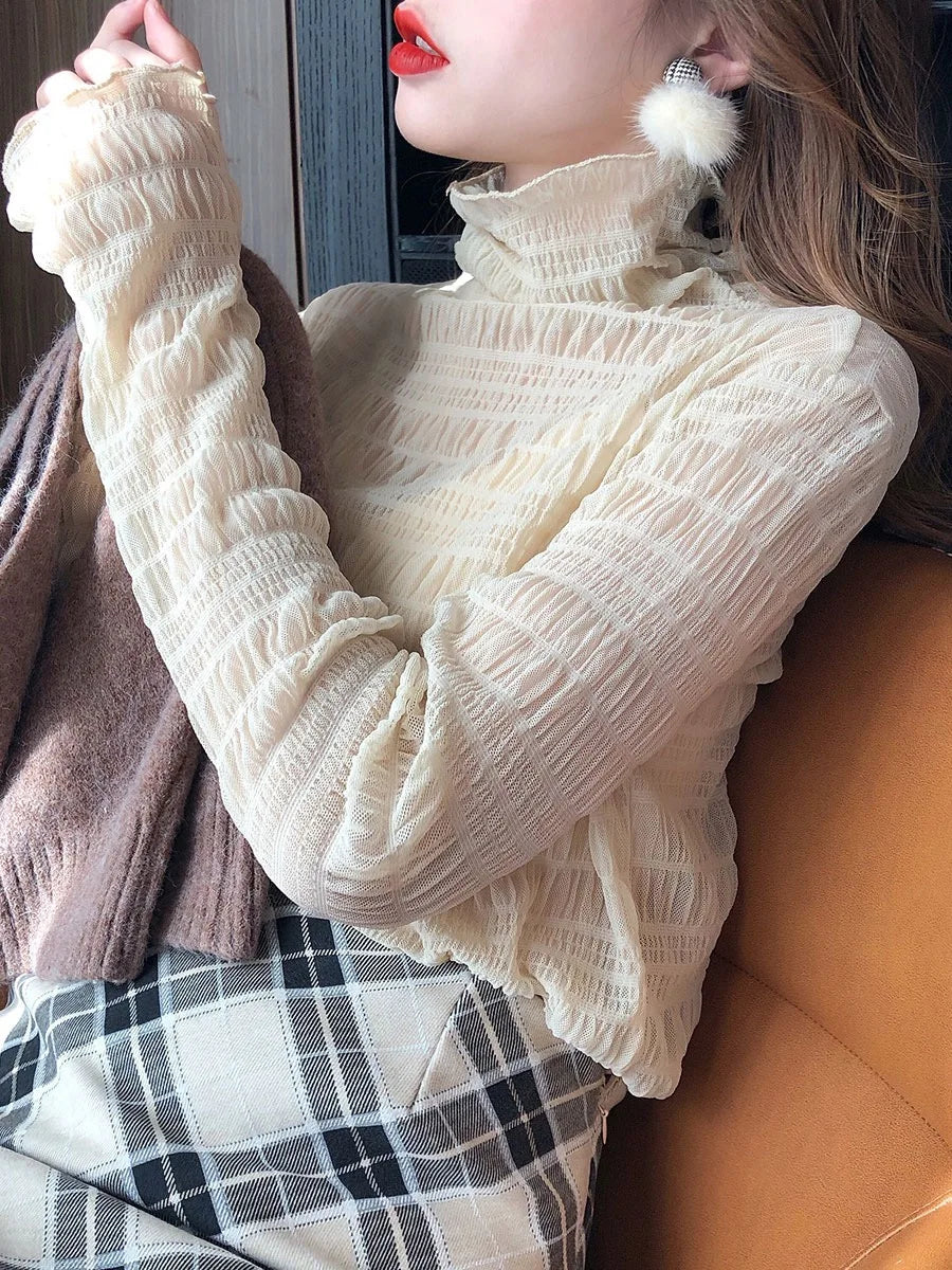 Top de tul fruncido Ariadna