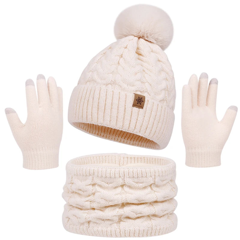 Set de invierno gorro, cuello y guantes Lía (foto del proveedor) beige