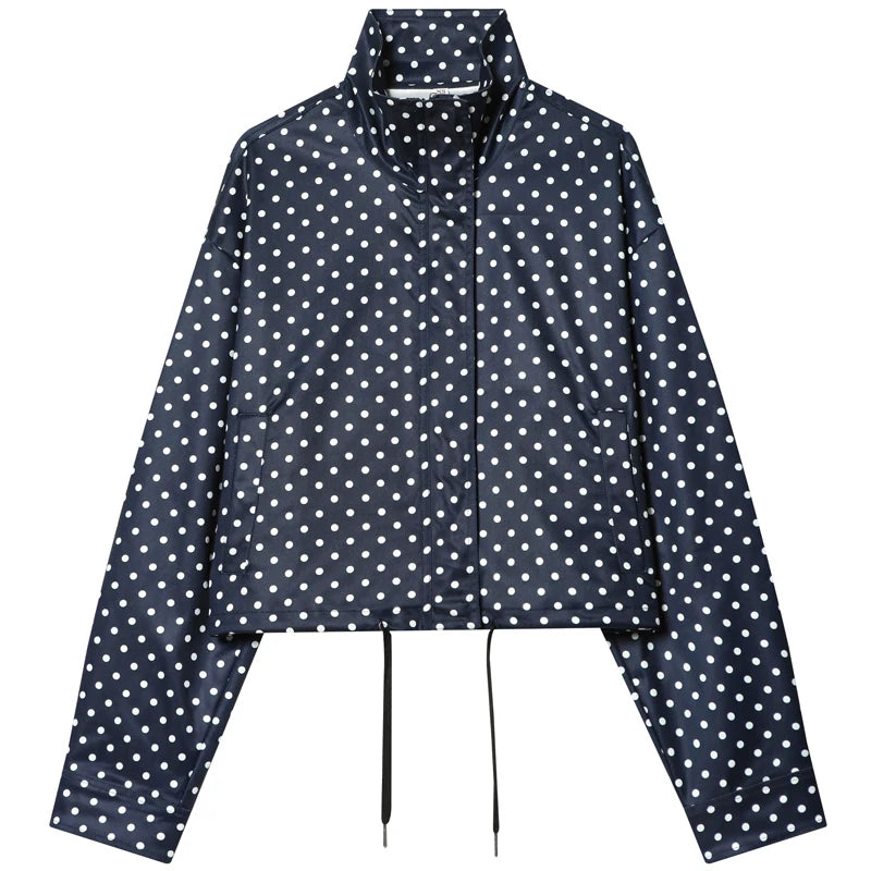 Bomber de lunares Dalia - Azul marino