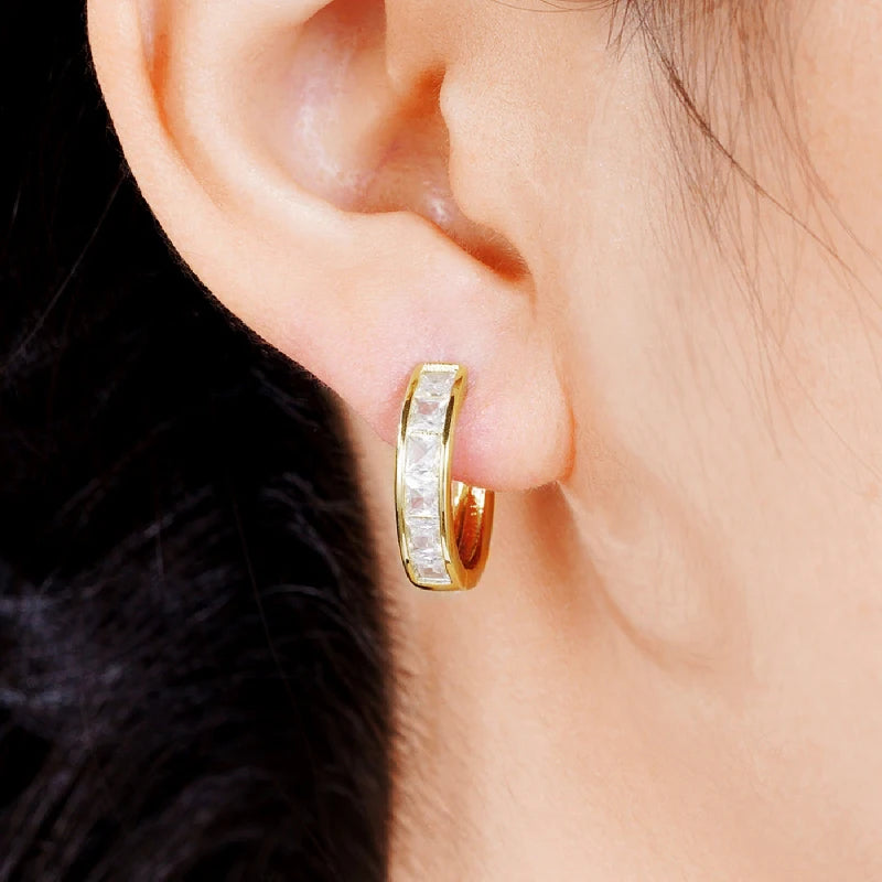 Pendientes de aro con circonitas Candela
