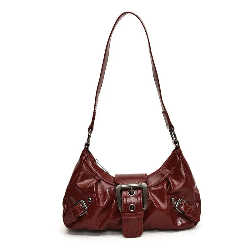 Bolso hobo con hebilla Marta - Burdeos