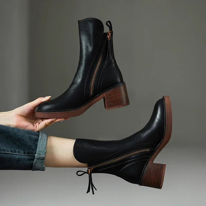 Botines Alba negros con vaqueros - Negro