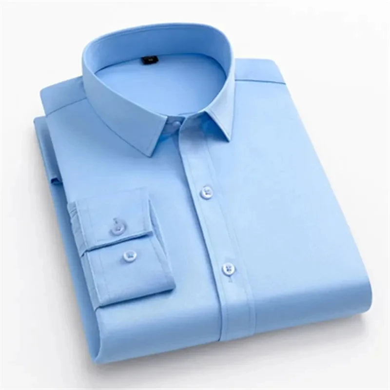 Camisa elástica de oficina Emil en azul claro - Azul claro