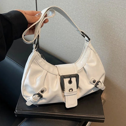 Bolso hobo con hebilla Marta - Blanco