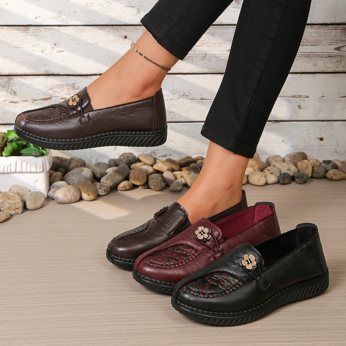 Zapato cómodo de piel sintética Pilar (foto del proveedor)