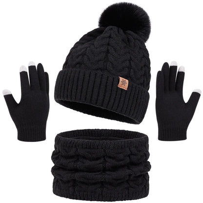 Set de invierno gorro, cuello y guantes Lía (foto del proveedor) negro