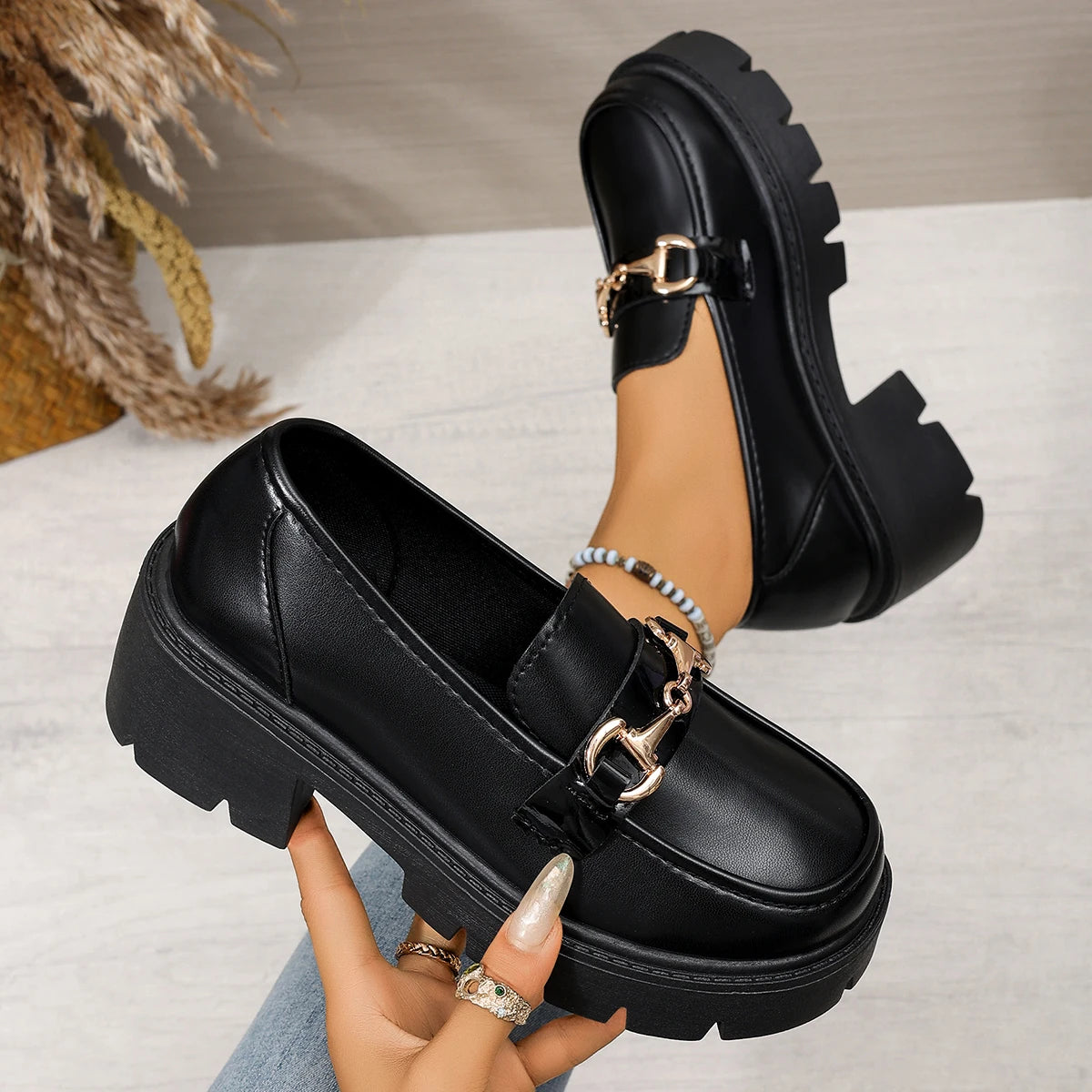 Mocasines Bruna con vaqueros