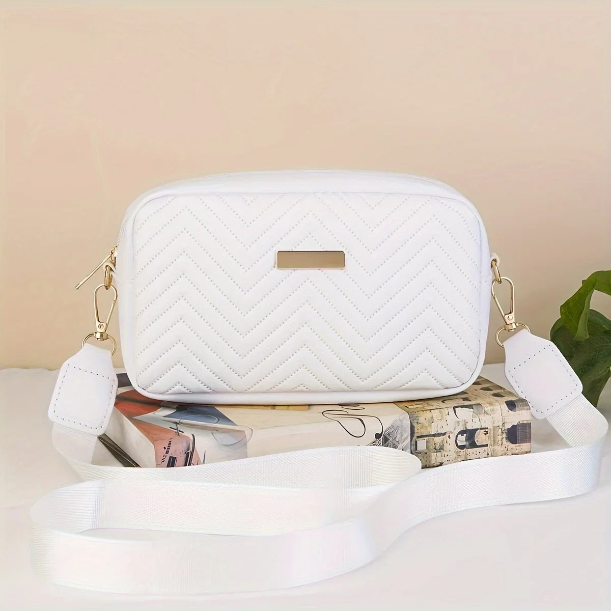 Bolso bandolera acolchado Nerea - Blanco