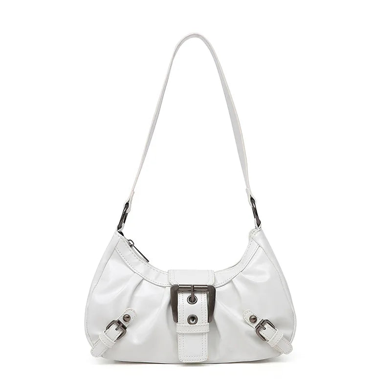 Bolso hobo con hebilla Marta - Blanco