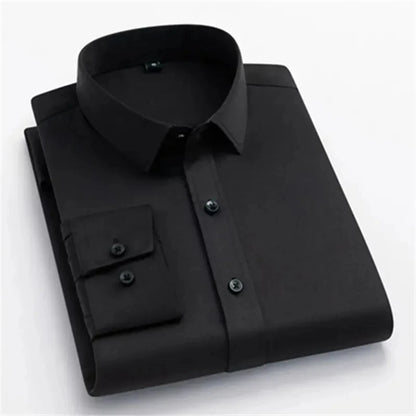 Camisa elástica de oficina Emil en negro - Negro