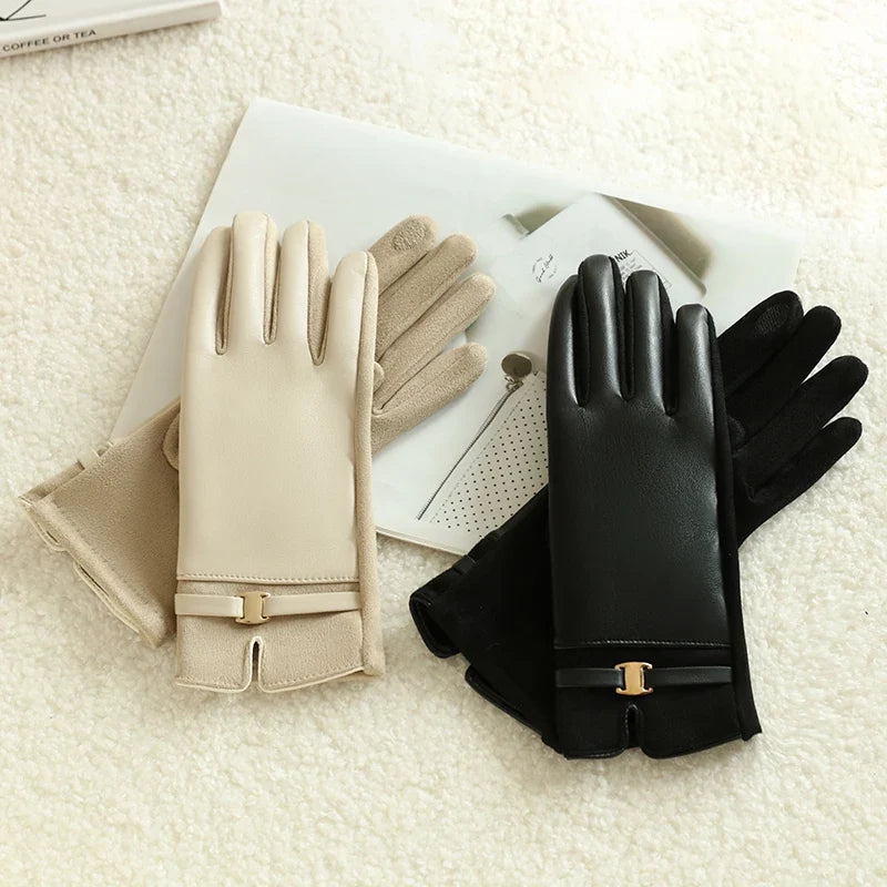 Guantes elegantes de piel vegana - Todos los colores