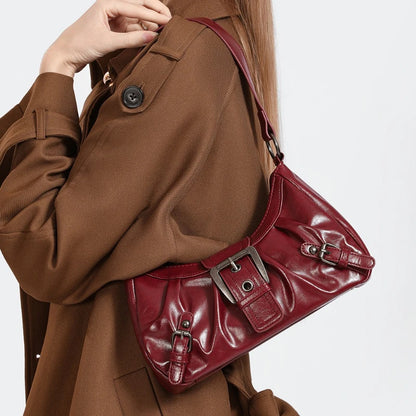 Bolso hobo con hebilla Marta - Burdeos