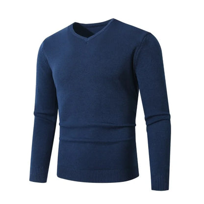 Jersey de cuello de pico Andrés (foto del proveedor) azul