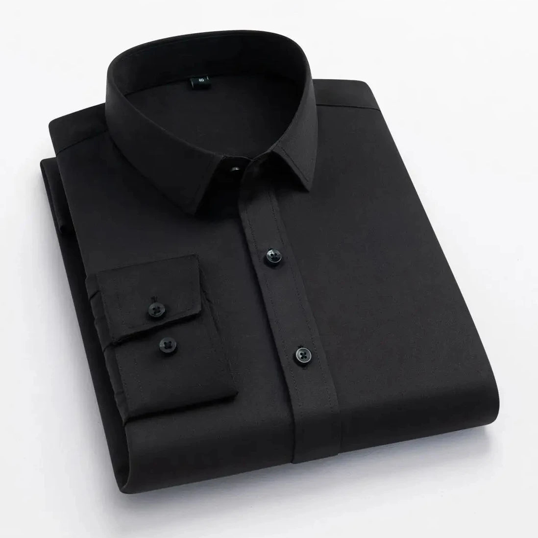 Camisa de vestir sin planchar Nolan en negro - Negro