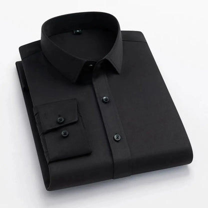 Camisa de vestir sin planchar Nolan en negro - Negro