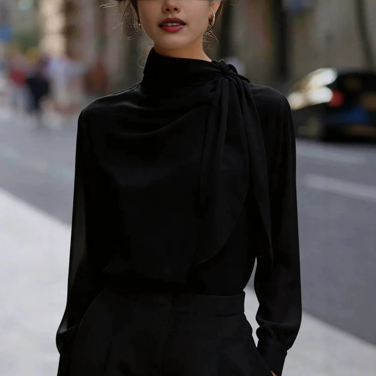 Blusa Ines en negro - Negro