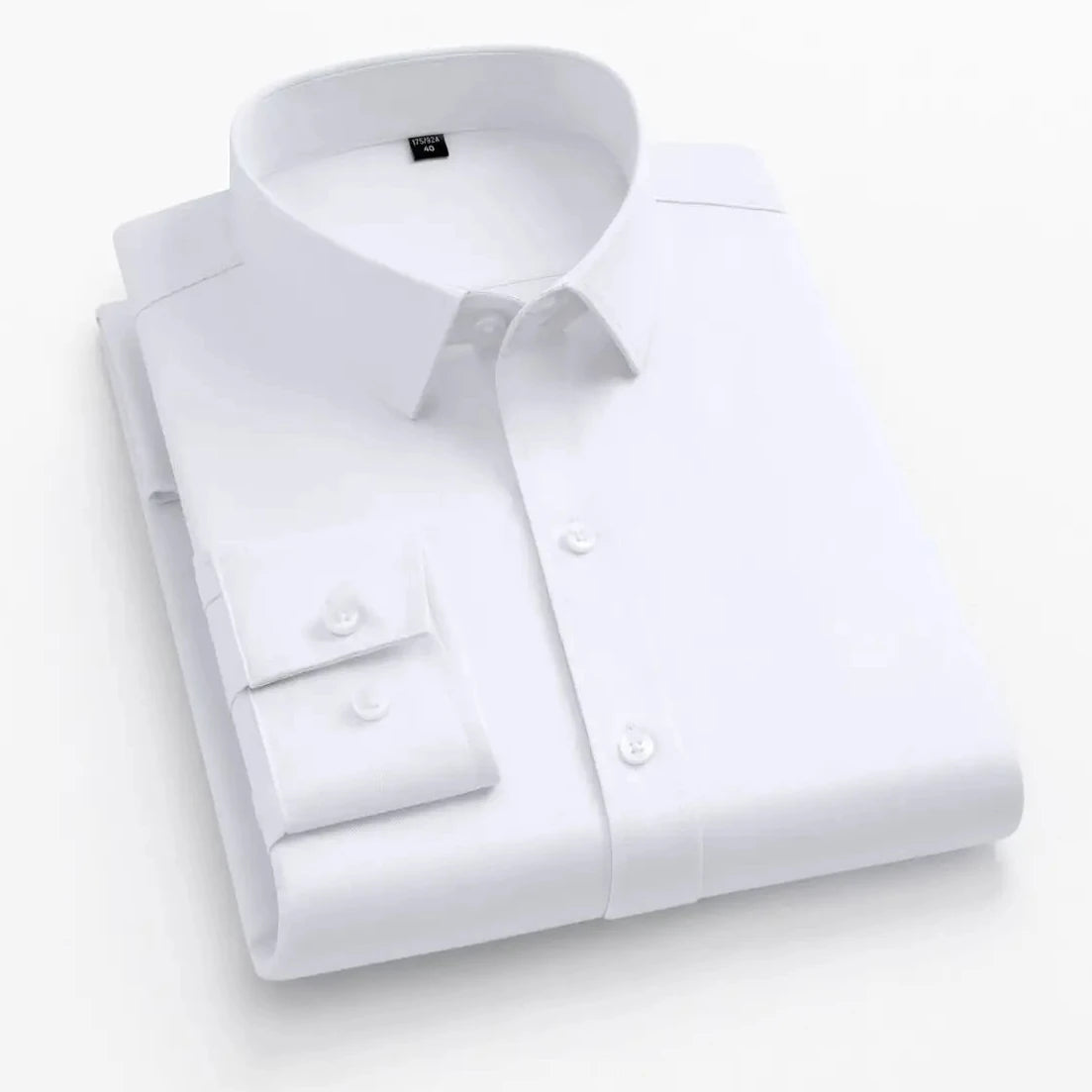 Camisa de vestir sin planchar Nolan en blanco - Blanco