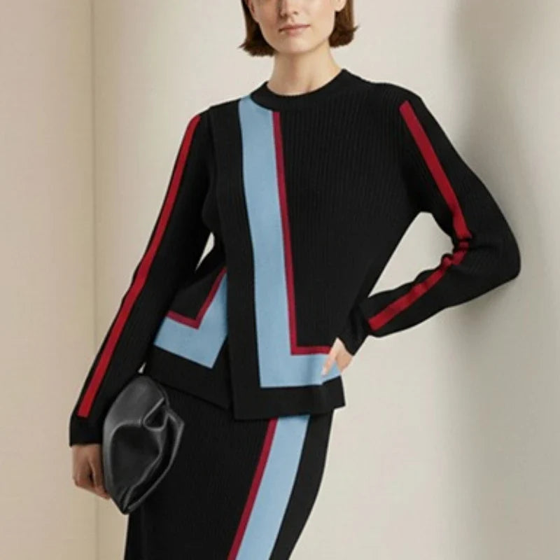Jersey de punto en contraste Amelia