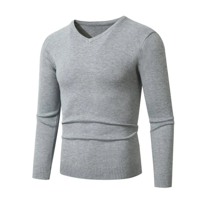 Jersey de cuello de pico Andrés (foto del proveedor) gris claro