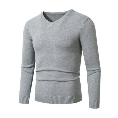 Jersey de cuello de pico Andrés (foto del proveedor) gris claro