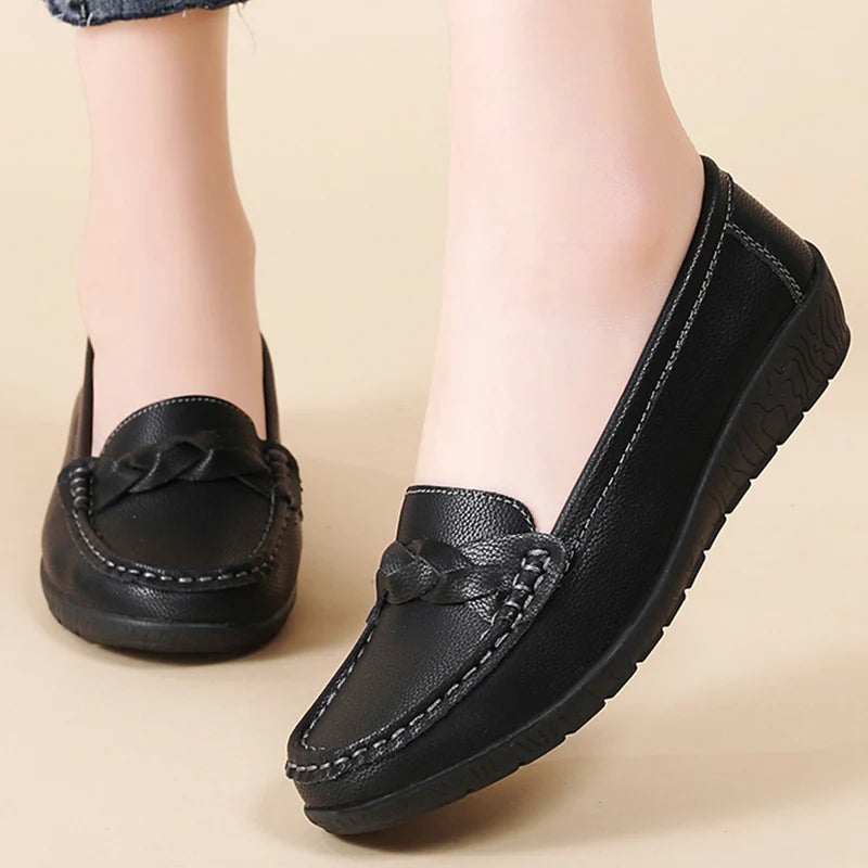 Mocasines trenzados Aria - Negro