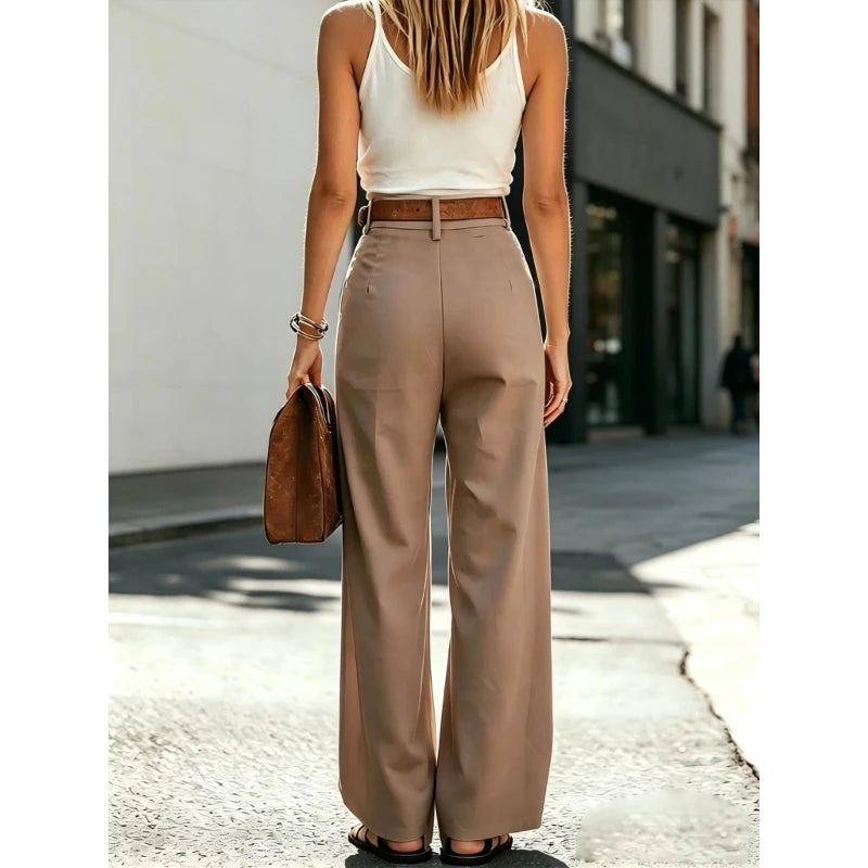 Pantalon Iris visto de espalda - Beige