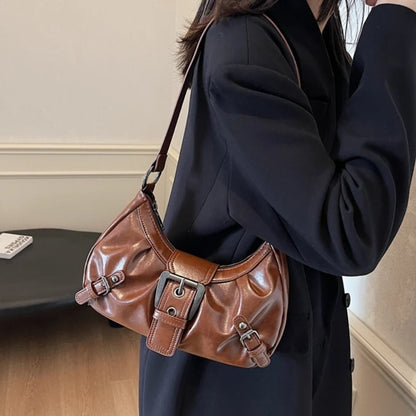 Bolso hobo con hebilla Marta - Marrón