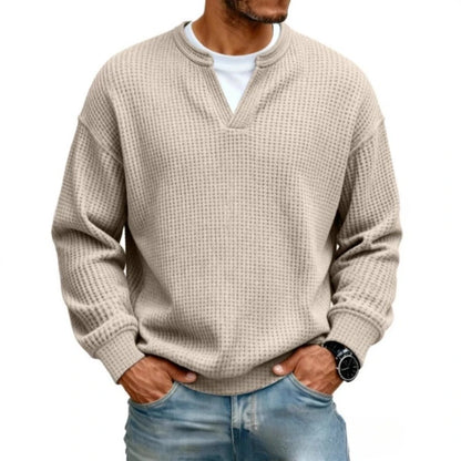 Jersey de gofre efecto capas Iker beige, otro modelo (antigua)