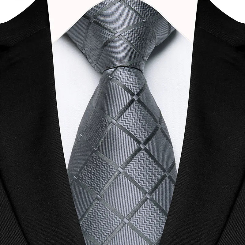Corbata jacquard Hugo - Gris plata