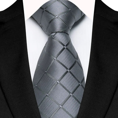 Corbata jacquard Hugo - Gris plata