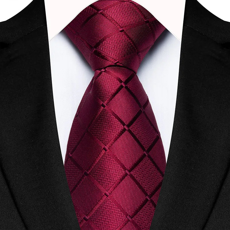 Corbata jacquard Hugo - Burdeos