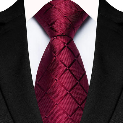 Corbata jacquard Hugo - Burdeos