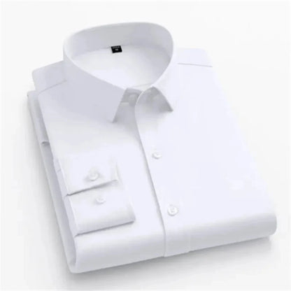 Camisa elástica de oficina Emil en blanco - Blanco
