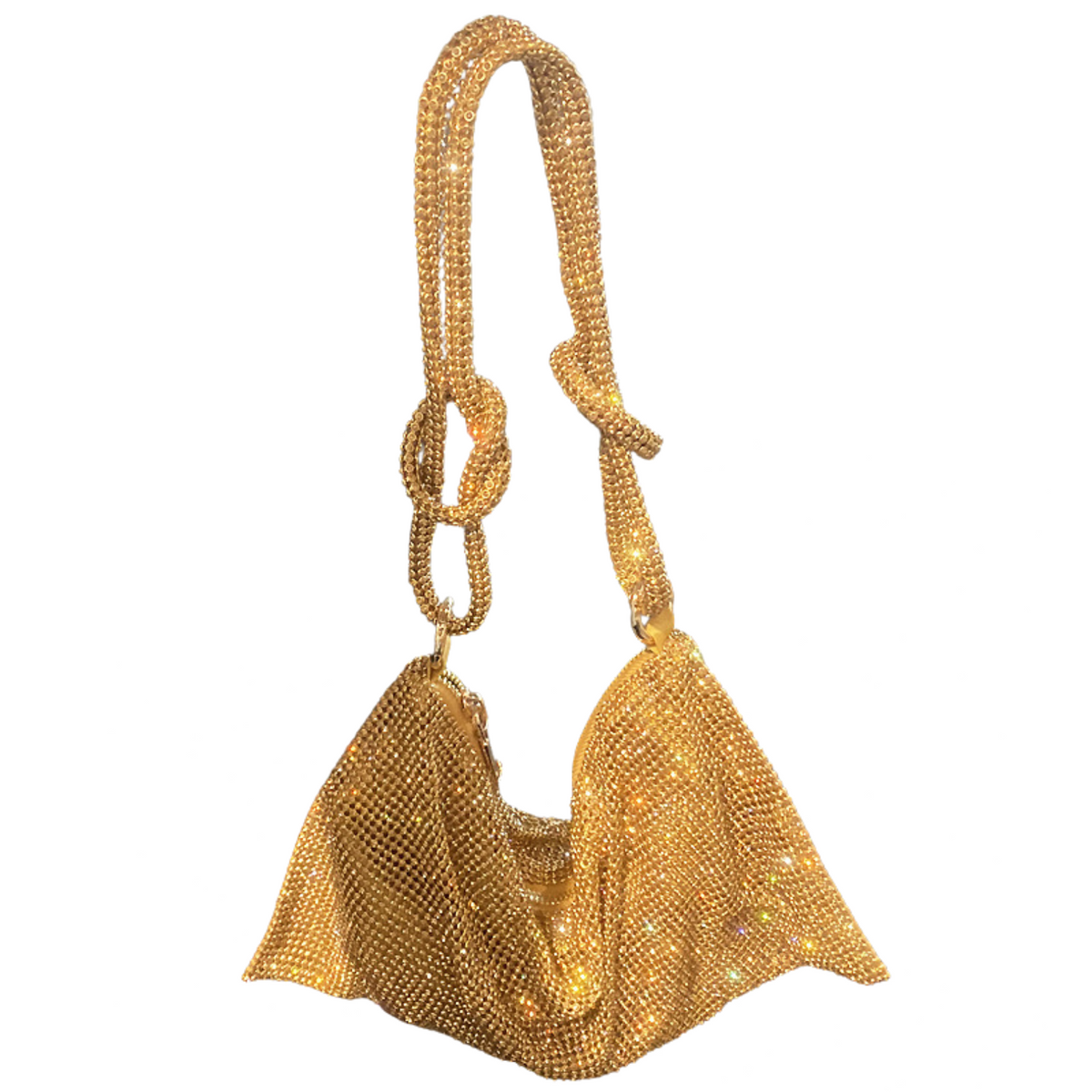 Bolso de pedrería Lisa - Dorado