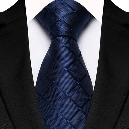 Corbata jacquard Hugo - Azul marino