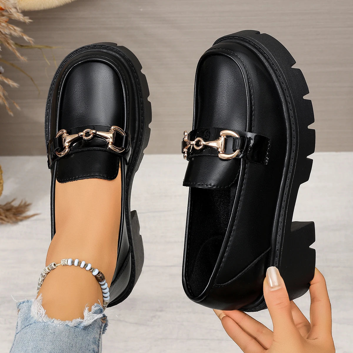 Mocasines de suela track Bruna