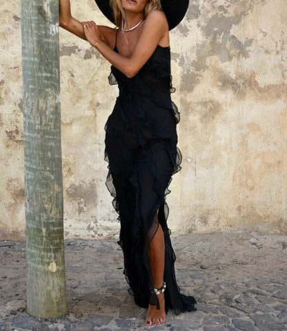 Vestido largo elegante - Negro