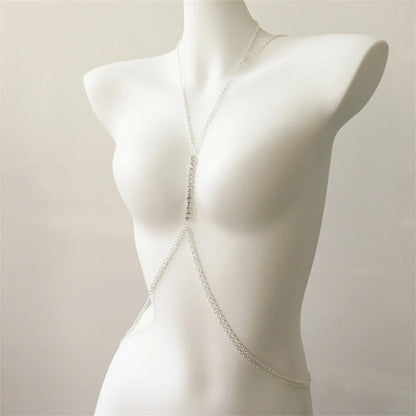 Collar largo de pedrería