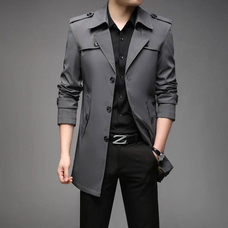 Gabardina corta estilo inglés Víctor (foto del proveedor) gris oscuro