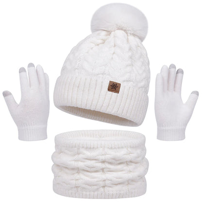 Set de invierno gorro, cuello y guantes Lía (foto del proveedor) blanco