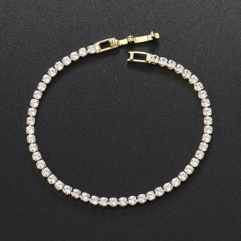 Pulsera tenis de circonitas Celia - Dorado